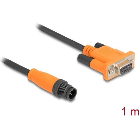 Delock 66745 m12 can cable adaptador codificaciÓn a 5 pin macho a d-sub 9 hembra 1 m (1/2)