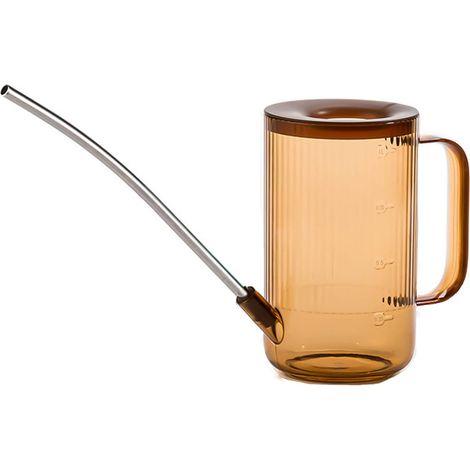 Arrosoir - 1 L - Bec Long - Pour Plantes D Intérieur - Translucide - Avec Repères De Mesure - Vert (1/5)