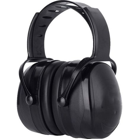 Casque antibruit confortable et réglable pour adultes avec atténuation SNR de 38 dB pour les environnements bruyants ou stressants - Noir (1/4)