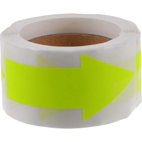 Rolle Geschenkverschluss-Aufkleber, Pfeilaufkleber, Etikettenaufkleber, selbstklebende Richtungspfeilaufkleber-6.5x3.5x0.1cm-Yellow (1/3)