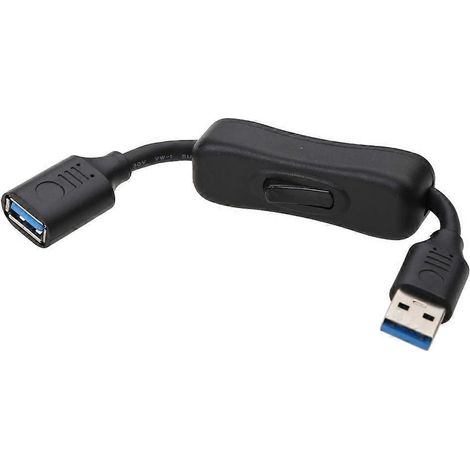 Câble d'extension USB 3.0 avec interrupteur marche/arrêt - 0,1 mètre (1/4)