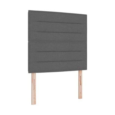 Sommier à ressorts (avec matelas et éclairage LED), gris foncé, 90 × 190 cm, éclairage led d’ambiance, meuble de chambre, design contemporain, montage facile (1/5)