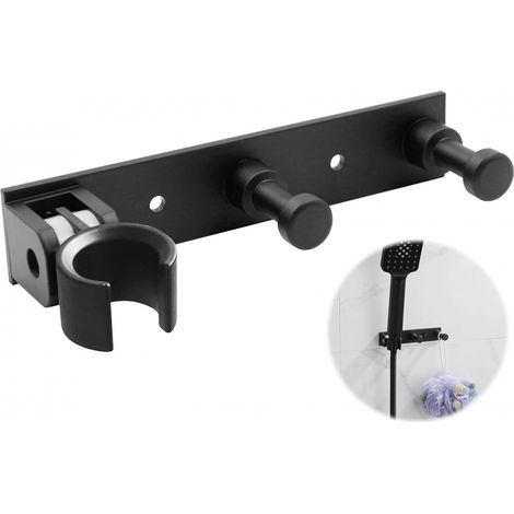 Support universel réglable pour pommeau de douche, sans perçage, fixation murale en aluminium, support pour douchette à main sans clous (1/5)