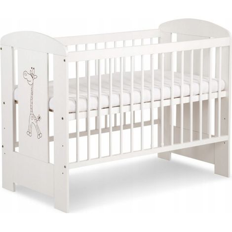 Bb-Loisir – Lit bébé 120x60cm blanc – Lit à barreaux amovible – 3 niveaux de hauteur – Fabriqué en Europe (1/4)