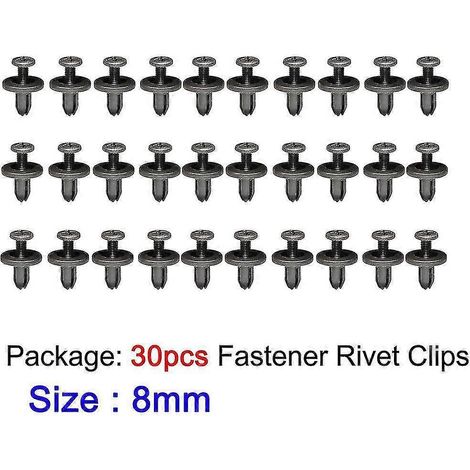 10 à 50 clips de 8 mm pour voiture, rivets d'expansion universels en plastique, clips de garniture de porte à pression pour la décoration de voiture (1/4)