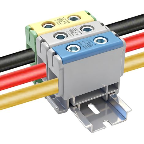 Bornier sur rail DIN 145 A AC800 V/DC1000 V - Connecteur électrique distribution d'énergie pour l'automatisation industrielle, le photovoltaïque/stockage d'énergie et le câblage bâtiments (1/5)