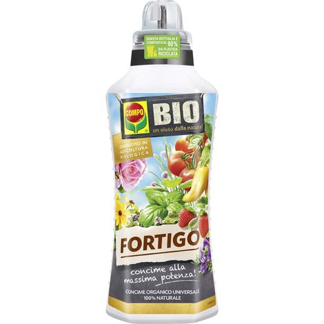 COMPO BIO FORTIGO Concime Organico Universale, Liquido, Per Orto e Giardino, Consentito in agricoltura biologica, 1 l (1/4)