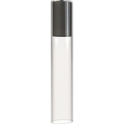 Paralume vetro trasparente tubo nero 35cm Nowodvorski Cylinder L