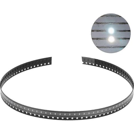 Packung mit 100 weißen SMD-LEDs, robuste elektronische Bauteile, Miniatur-Niederspannung für DIY-Leiterplatten (1/5)