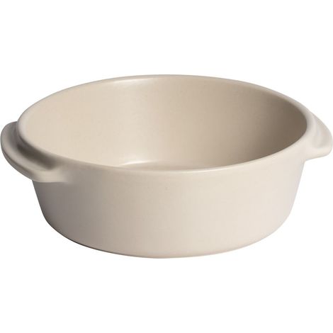 Plat four rond individuel céramique blanc Opale Solo Emile Henry (1/4)