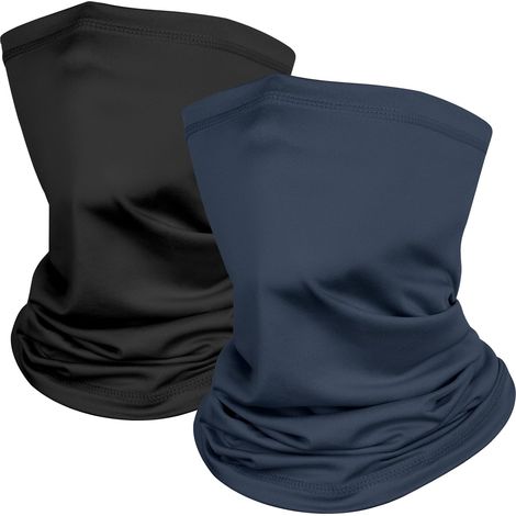 2 Pièces Cache Cou Elastique pour Homme et Femme, Tour de Cou Coupe-Vent et Respirant Snood à Séchage Rapide pour Moto, Cyclisme, Ski, Randonnée, Course à Pied (1/5)