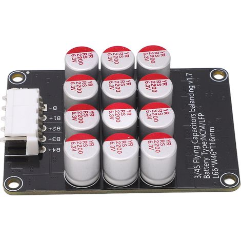 Aktiver 5A-Batterieausgleicher für 3S/4S-Akkus, 1,8V-4,5V-Leistungsübertragungsplatine, Zellenausgleicher (1/5)