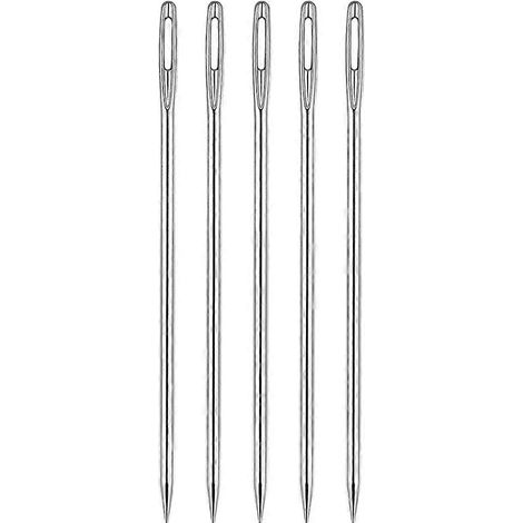 Set aus 5 Handnähnadeln für Gobelinarbeiten, mit großem Öhr, 10 cm lang, zum Quilten und Basteln. (1/5)
