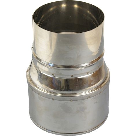 Reducción tubo chimenea acero inoxidable - 140-120 mm