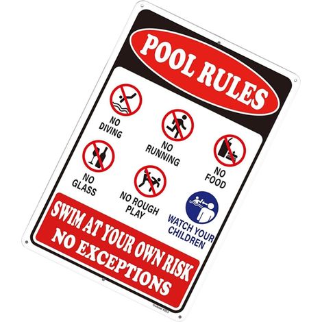 Schild 7 87 Zoll Schild Schwimmen Gefahren und