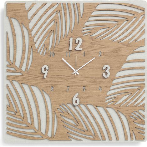 Orologio quadrato 30X30 cm da parete TROPICAL legno laminato TTE (1/2)