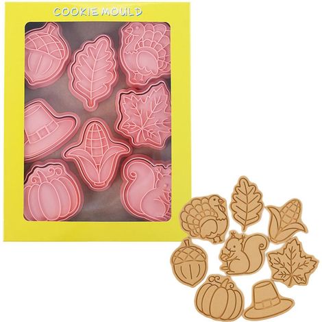 de 8 emporte pièces 3D pour biscuits Halloween Thanksgiving (1/4)
