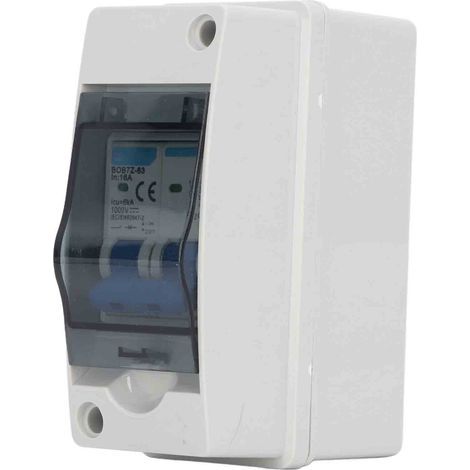 Disjoncteur Miniature 2P 16A 1000V, Interrupteur de Déconnexion étanche DC avec Boîtier de Distribution étanche IP65 pour Système PV à Panneau Solaire (1/5)