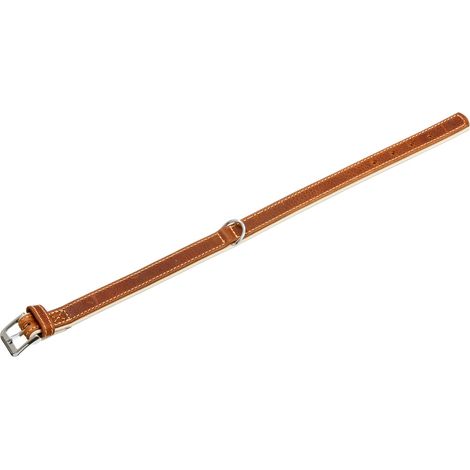 Collare marrone comfort k & f, 60 cm 40 mm in pelle morbida