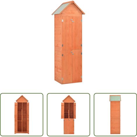 vidaXL Werkzeugschuppen - Garten-Geräteschuppen 71x60x213 cm Holz (1/5)