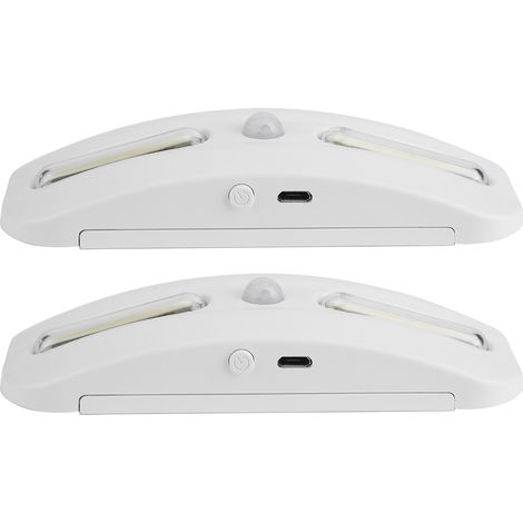2 Stück USB-Lade-COB-LED-Bewegungsmelder-Leuchte Schranklampe für Flur (1/5)