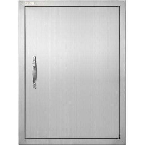 Porte d'Accès pour Barbecue, Simple Porte de Cuisine Extérieure 508x686x46 mm, Porte Encastrée en Acier Inoxydable Réversible, avec Poignée, pour Îlot de Barbecue, Placard Extérieure, Jardin (1/5)