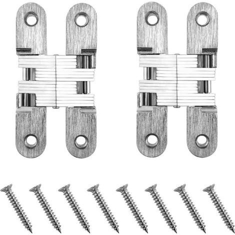 SABIR Invisible charnières, caché charnière pour meuble matériel porte pliante, 95mm, 2 Pièces, charge : 40 kg (1/5)