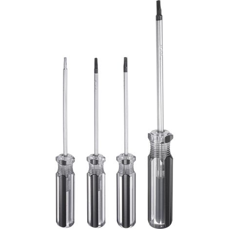 4pcs Tournevis Magnétique Triangle TA18 TA20 TA23 TA30 Acier Noir (1/5)