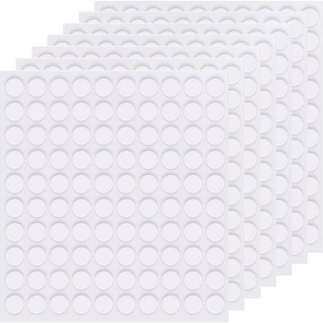 700 Pièces Ruban Double Face Transparent Rond Points Adhésifs Autocollant Adhésif (10Mm) Amovible Multi-Usages Sans Trace Pou[R233] (1/5)