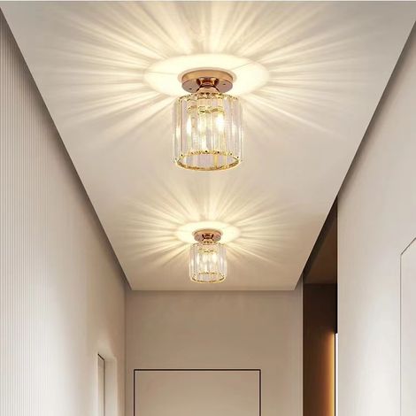 Moderne Kristall-Deckenleuchte, industrielle Pendelleuchte, E27-Innendeckenleuchte für Flur, Eingangsbereich, Schlafzimmer, Wohnzimmer