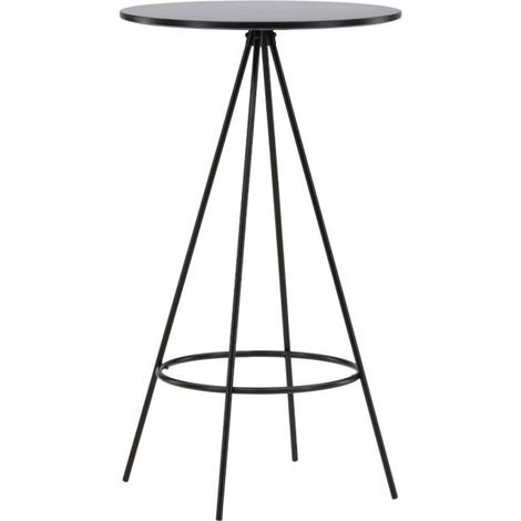 Table de Bar "Bistro" 105cm Noir (1/5)