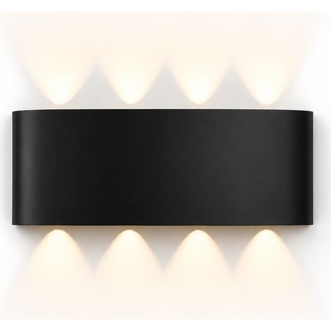 LUSSOCRAFT Applique murale moderne – Aluminium, 8 W, blanc chaud, LED intégrée, 24×21×8.8 cm, pour salon et salle à manger (1/5)