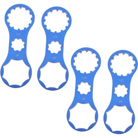 Set di 4 chiavi a bussola per forcella da bicicletta di Elset, chiave per rimuovere e installare il tappo della forcella, chiave per tappo della pedivella con design a fiore di pruno (1/5)