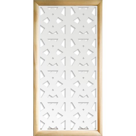 RAILING - Modules décoratifs en bois et PVC - Dimension : 47x94 cm - Couleur : blanc