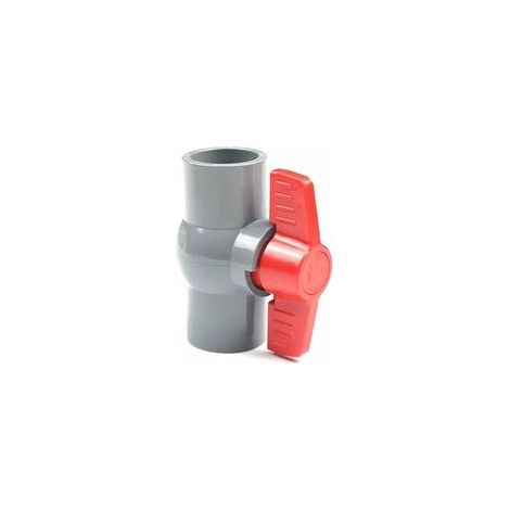 Vanne à boisseau sphérique en PVC, valve à boisseau sphérique en plastique (φ40 mm)