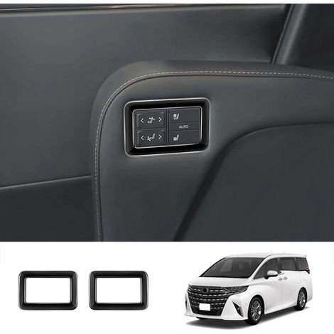 paire d'autocollants décoratifs pour les panneaux de commande des sièges de la rangée centrale gauche et droite des Toyota Alphard et Vellfire série 40 (à partir de 2023). (1/5)