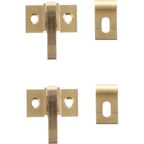 Loquets coudés en laiton doré Unomor pour portes et placards (1/5)