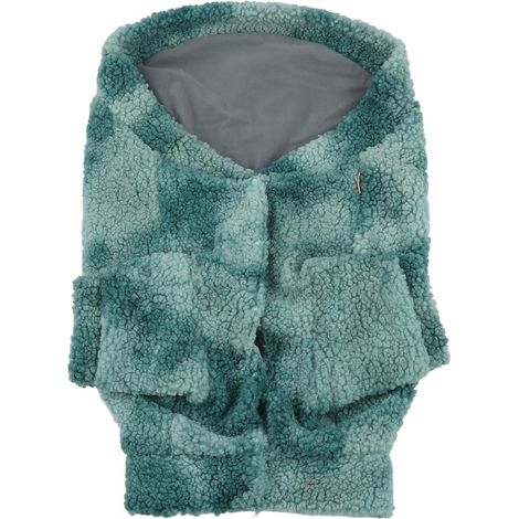Manteau d'hiver pour chien en polaire douce, fermeture à boutons-pression, manches longues, idéal pour les grands chiens comme le Labrador et le Samoyède, vert, taille 6XL : tour de poitrine 91 cm (re (1/5)