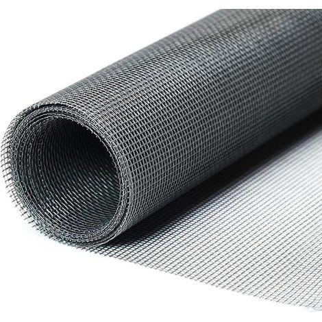 Moustiquaire Fenêtre 200cm x100cm Découpable Aux Dimensions Gris (1/5)