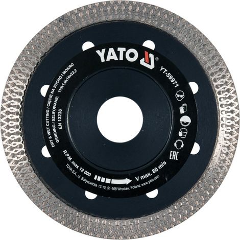Disco de diamante de 115 mm para cerámica YT-59971 yato (1/3)