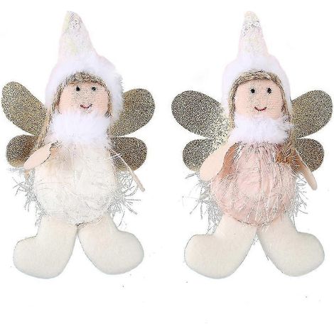 Décorations de Noël, ornements suspendus pour sapin de Noël avec des anges, décorations artisanales de lutins de Noël (1/5)