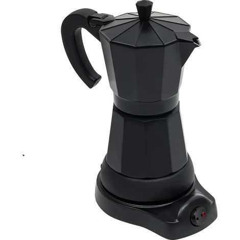 Machine à Espresso Électrique, Capacité de 6 Tasses, Compatible Induction, noir (1/2)