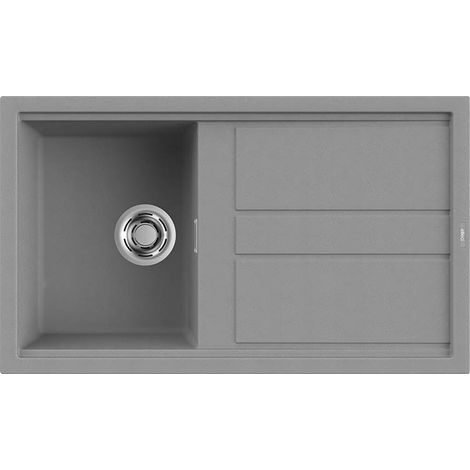 Lavello Elleci Incasso 1 vasca 86x51 Best 400 Granitek Grigio Cemento LGB40048 (1/6)