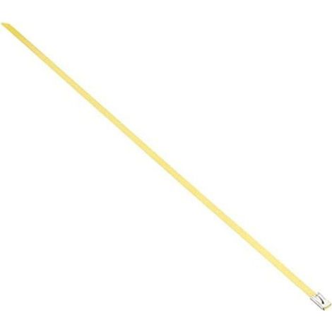 Serre-câbles - - Lot de 10 - Acier Inoxydable - Jaune - 300 x 4,6 mm