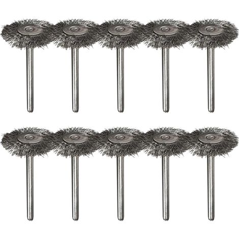 Brosse Rotative - Fil D'acier - Pour Outils Rotatifs - Nettoyage Et Polissage - 10 Pièces (1/5)