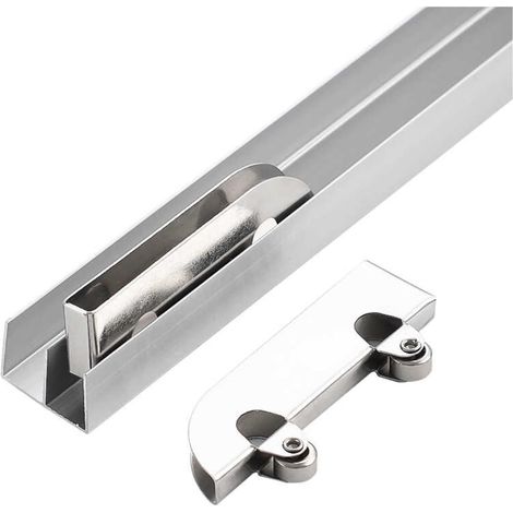 Kit de rail porte coulissante à poulie en acier inoxydable pour 3 5 mm (1/5)