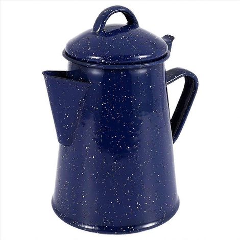 Vintage-Wasserkocher (1,2 l, emailliert) für Kaffee, Tee und Wasser Retro-Teekanne mit Ausguss ideal für Küche und Camping klassische Teekanne mit Siebeinsatz. (1/5)