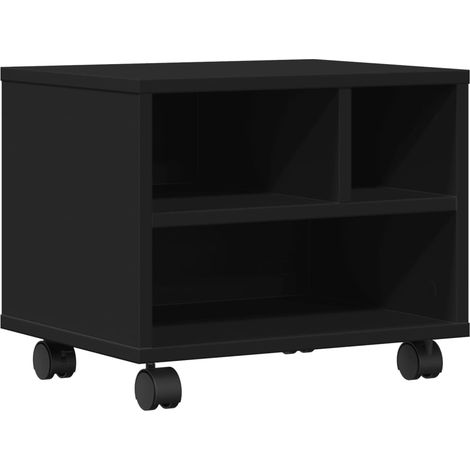 Maison Exclusive - Supporto per Stampante con Ruote Nero 41x32x34,5 cm (1/5)