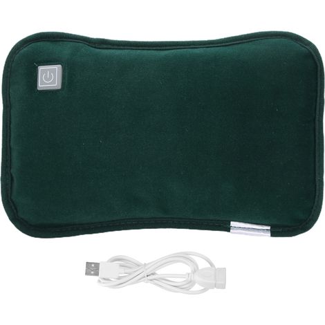 Coussin chauffant électrique imperméable USB pour les mains, poche de chauffage portable vert foncé (1/5)