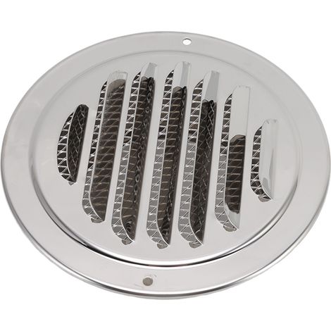 Grille de ventilation ronde en acier inoxydable 304 pour conduit d'évacuation d'air de cuisine et de salle de bain, 120 mm / 4,7 pouces (1/5)